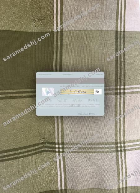 South Korea Woori Financial Group visa debit card photolook back